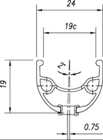 Mach 1 Ratlankis Mach1 ER-20 Disc 28" - 622x19C Juodas 32H ZigZag with eyelets V8.4