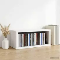 CD saugojimo stovas Balta 40 x 17 x 17 cm Apdirbta mediena
