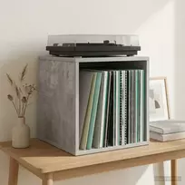 Vinilo albumų dėžė Betono pilka 37 x 36,5 x 38 cm
