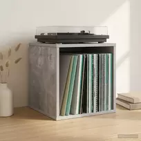 Vinilo albumų dėžė 2 vnt. Betono pilka 37 x 36,5 x 38 cm