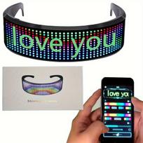 LED akiniai su žinutėmis
