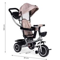 2 viename triračio vežimėlis, pasukama sėdynė, sulankstomas stogelis, smėlio spalvos, ECOTOYS