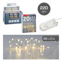 Led 20 lempučių vielinė girlianda , šiltai balta, 2,2 metrai