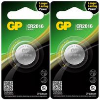 GP elementai CR2016, LITHIUM 3V, 2 vnt