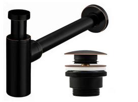 Praustuvo sifonas "Klik-Klak Universal OLD BLACK
