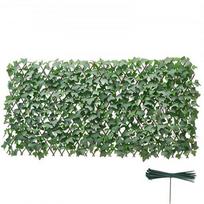 Privatumo ekranas dirbtinis efeu sienelė 63,5x320 cm žalia audinys gluosnio mediena