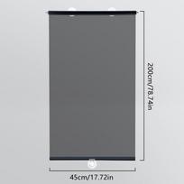 1 vnt. ištraukiama lango plėvelė Saulės skėtis nuo saulės PET siurbimo taurė užuolaidos ritininės žaliuzės virtuvės universalios 45x200cm gray