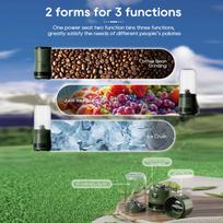 Portable Coffee Grinder Juicer Ice Crusher 3 In 1 High Speed 18000BPM Compact for Camping Green black