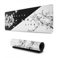 Black and White Cherry Blossom Mousepad Custom Home Computer Keyboard Pad Desk Mat Laptop Soft Anti-slip Table Mat XXL Mouse Pad 220x180x2mm black