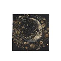 Velvets Tarots Reading Cloth Occult Symbols Artistic Velvets Divination Mats Spiritual Practice Accessory 50x50cm black