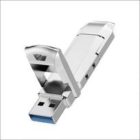 OLOEY Dual Interface SSD USB 3.2 Flash Drive 2TB (128G Expanded) white
