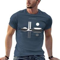 Niemeyer National Congress Of Brazil (Night) Tshirt Work Outdoor Tshirt For Unisex S black