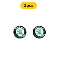 5/10Pcs 14mm Car Remote Key Sticker Aluminum Emblem Decal For Skoda Octavia Rapid Kodiaq Karoq Fabia Kamiq Superb Derivative knzh54 black