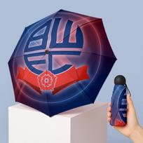 Bolton Wanderers FC Mini 5 Fold Pocket Umbrella Compact Lightweight Anti UV Rain Sun Protection Umbrella Portable Travel Umbrella