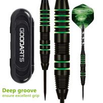 New 3 Pcs/Sets of Darts,Professional 24g Steel Tip Dart with Aluminium Shafts Nice Dart Flights High Quality for Dartboard Game. žalia