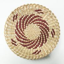 1 vnt. austi rotango disko formos šiaudiniai apvalūs lėkštės ornamentai, rankų darbo sienų apmušalai, boho stiliaus natūralūs papiruso kutai, meno dekoracija 20cm beige