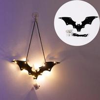 Helovino moliūgų žibintų dekoracijos šviečiantys kabantys papuošalai baro fono sienos dekoracija kostiumų rekvizitas atmosferos kabinami daiktai Bat Style gray