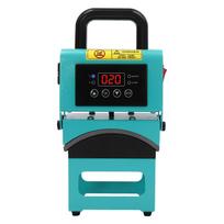 Cap Press Machine 350W 32-482°F Curved Heating Plate Digital Display Portable for DIY Hat Pressing Small Projects mėlyna