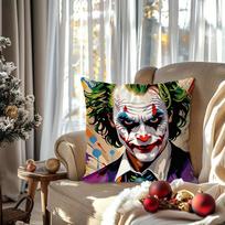 Super Villain J-Joker Movie Pillow Case Square Pillow Bedroom Sofa Leisure Comfort Cushion Car Living Room Home Decoration 40X40 16x16Inch black
