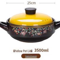 SanJiaoLong ZhiYun 3.5L Ceramic Casserole & Stew Pot yellow