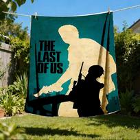 1 vnt. „The Last of Us“ lauko flanelės pledas mergaitėms, minkštas, lengvas pledas, puikiai tinkantis stovyklavimui ir dovanoti, skaitmeninis 80x120cm beige