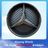 Karšta automobilio lipdukas Chromo Sidabrinė Juoda Automobilis Mercedes Benz E klasės W213 2016-2020 E200 AMG Priekinės grotelės Žvaigždės ženklelis Emblema OE stiliaus gray
