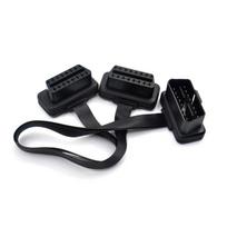 30CM OBDII Extension Dual Connector Y Splitter OBD OBD2 16PIN Male to Female Connection Flat+Thin as Noodle ELM327