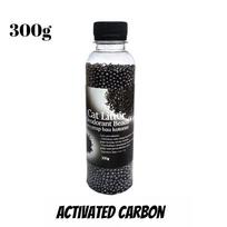 Flushable Dust Free Cat Litter Granules with Deodorizing Beads Odor Eliminator for Pet Litter Box 300g black