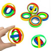 12/6PCS Infinite Flip Fidget Toy Finger Gyro For ADHD Autism Anxiety Kids Carnival Prizes Birthday Party Favors Gifts multi