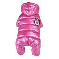 Clothes For Small Dogs Waterproof Pet Dog Cat Jumpsuit Winter Warm Puppy Jacket Yorkshire Hooded Coat Chihuahua Overalls Costume (Rose red,8) rožinė raudona spalva