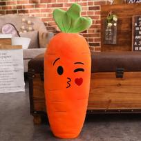 40-100cm Cartoon Plant Smile Carrot Plush Cute Simulation Vegetable Pillow Dolls Stuffed Soft Toys Gift 40cm red