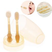 Silikoninis kūdikių krūties dantų šepetėlis 0-1,5 metų naujagimio kūdikio liežuvio burnos valymas one size beige