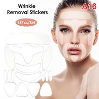 18 vnt. Akių kaktos pleistras Silikoninė pakelianti pagalvėlė Daugkartinio naudojimo Raukšlių šalinimo lipdukas 16PCS beige