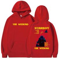Rapper The Weeknd Starboy Album Merch Hoodie Men Women Harajuku Gothic Hip Hop Fashion Pullover Sweatshirts Fans Streetwear S raudona