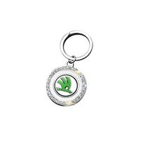Car KeyRing Keychain Holder Gift Key Chain Ring Pendant for Skoda Kodiaq Rapid Roomster Fabia Karoq Octavia RS Yeti Keys Buckle dncp95 white