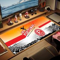 Fortuna Düsseldorf Color Mouse Pad Large Gaming Table Cushion Non-slip Laptop Tablet Big Mousepad XXL Mat Mini PC Playmat With Lock edge 30cmx60cm(11.8x23.6inch) orange