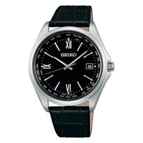 Seiko Selection SBTM297 Titanium Solar Radio Controlled World Time Watch black