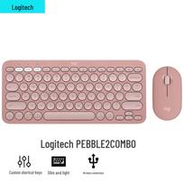 Logitech Pebble 2 Combo Wireless Keyboard and Mouse Set rožinė