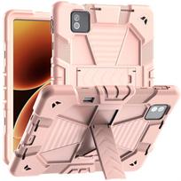 Xiaomi Pad 8 Pro 11.2  Three-in-One Drop-Proof PC+Silicone Case with Horizontal Stand and Back Strap Xiaomi Pad 8/8 Pro rožinė