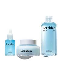 Torriden DIVE-IN Low Molecular Hyaluronic Acid Skincare Set Toner 300ml + Serum 50ml + Soothing Cream 100ml white