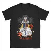 Vintage Summer Men Women L Lawliet Deaths Notes T Shirt Cotton New Arrival Short Sleeve TShirt Top Clothing S gray