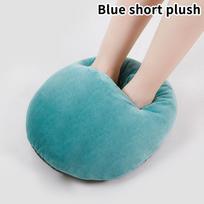 Electric Foot Warmer Heater Constant Temperature Heating Pad Soft Plush Washable Winter Warm Foot For Home Bedroom Feet Warmer short hair mėlyna