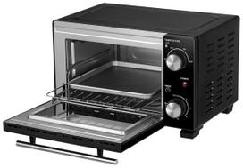 Mini orkaitė MPM MPE-13, 10 l, 800 W, 2 elektrinės kaitlentės, juoda