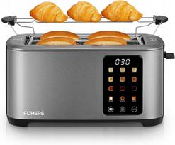 Skrudintuvas FOHERE TA7009C-GS, 4 riekės, 1400W, su padėklu ir grotelėmis