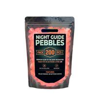 200pcs Glow in the Dark Garden Pebbles for Outdoor Landscape Decoration Luminous Stones for Pathway Driveway Walkway Yard Aquarium Patio One Size oranžinė