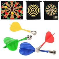 New 3Pcs/batch Of Bull Eye Target Plastic Darts For Double-sided Magnetic Board Wing Magnetic Darts (color Random) Darts Random Color 3Pcs black