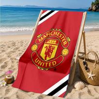 Manchester Crest Beach Towel, Quick-drying, Easy to Care for, Suitable for Both Fitness and Beach Vacations,Sports Essential 70cmx140cm(27x55inch)