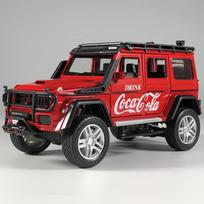 1:24 Benz G550 Coca Cola Off Road SUV Alloy Metal Diecast Model Car Sound & Light collectibles ornaments Birthday Gifts For Kid red