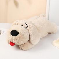 Dog Fidget Stuffed Animal Sleep Aid Dog Heartbeat Anxiety Relief Behavioral Training Lying Soft Puppy Doll Birthday Gift Dog Toy balta