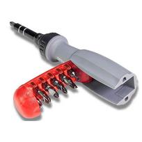 Ratchet Screwdriver 11 In 1 Telescopic Two-way ABS Handle gray